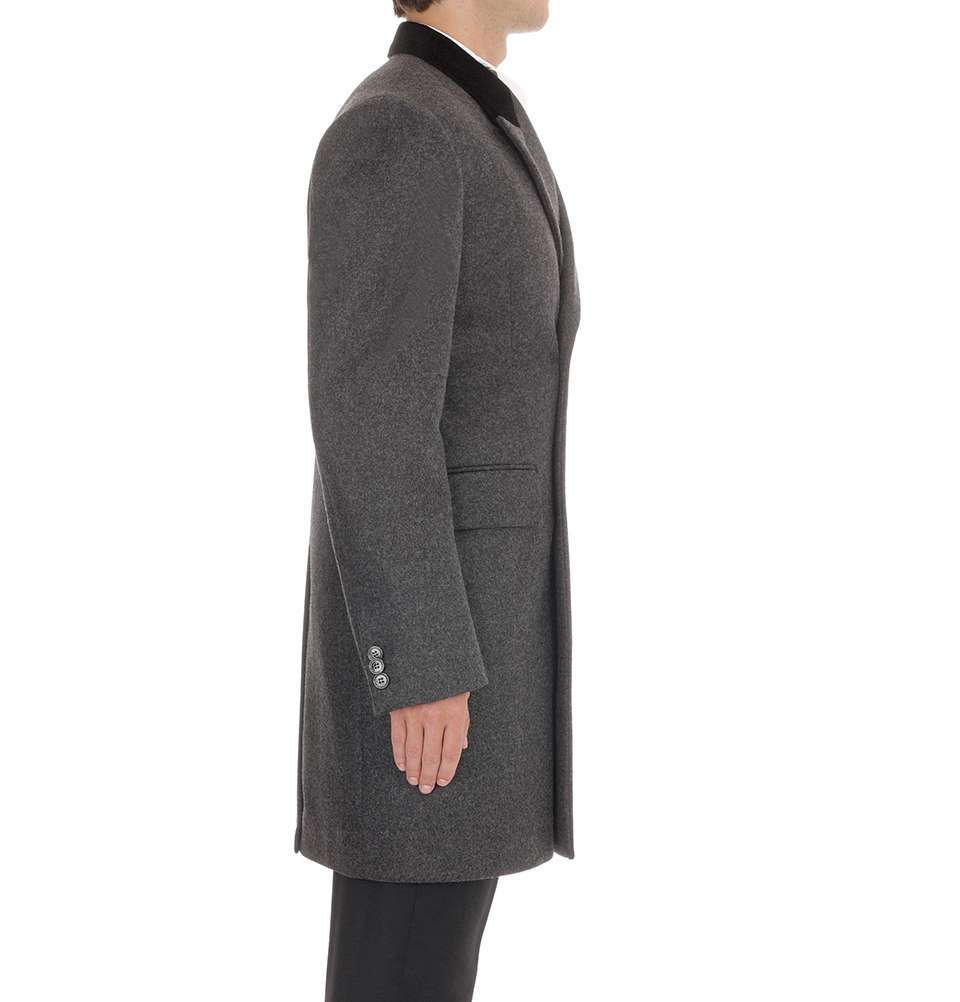 Velvet Collar Double-Breasted Coat