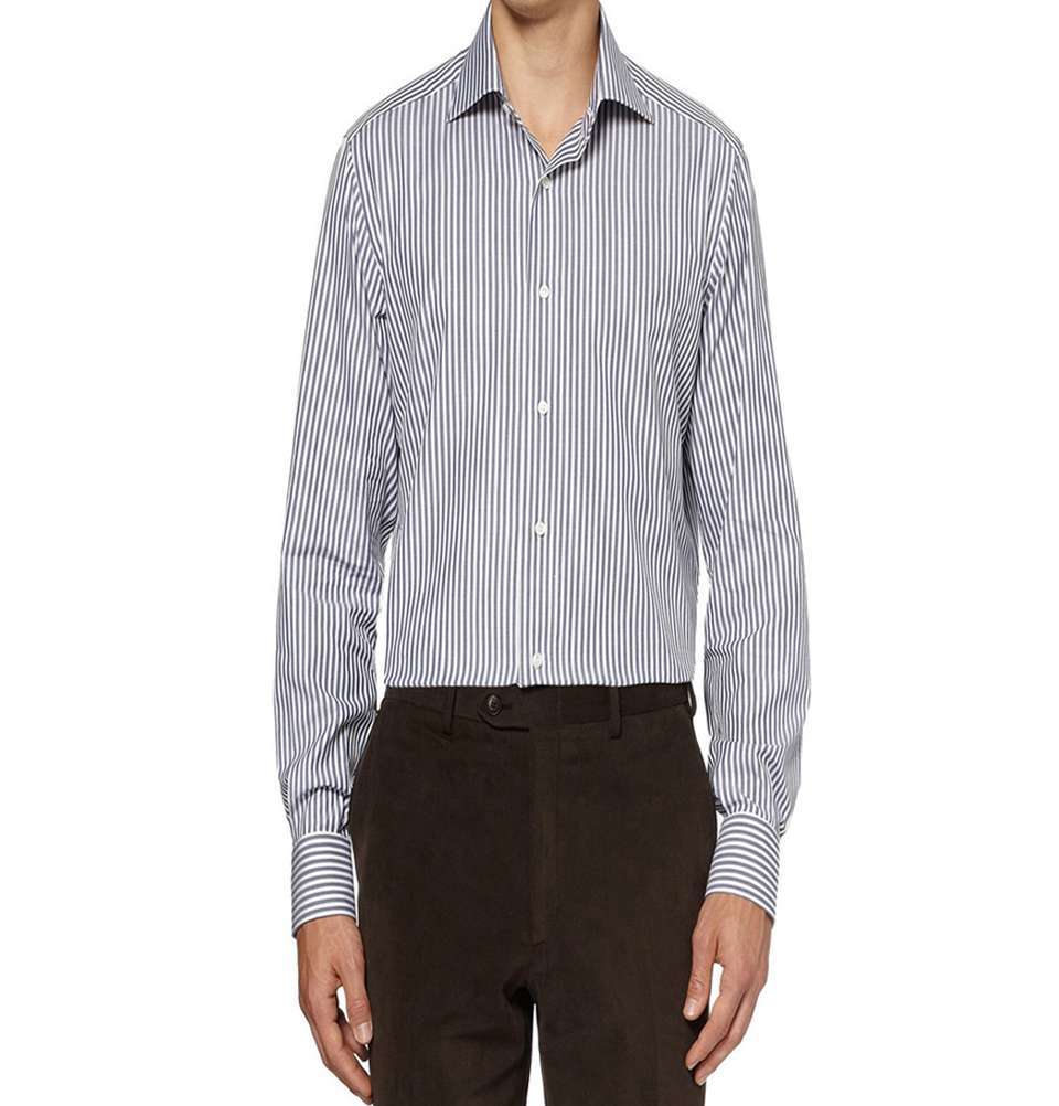 Blue Bengal Stripe Cotton Shirt