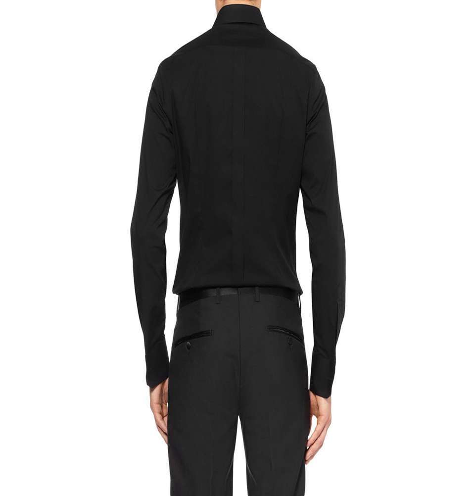 Black Gold-Fit Cotton-Blend Shirt