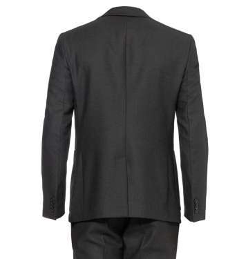 Black Slim Flecked Wool-Blend Suit