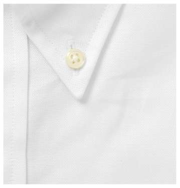 White Button-Down Cotton Oxford Shirt