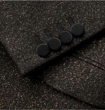 Black Wool-Blend Tuxedo