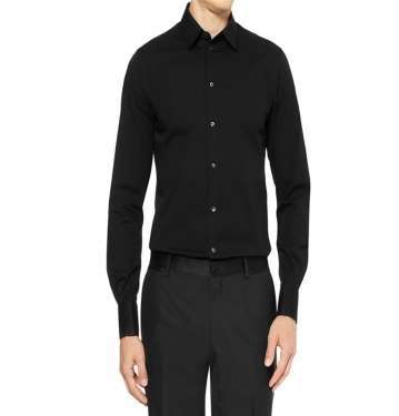 Black Gold-Fit Cotton-Blend Shirt