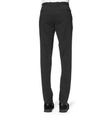 Black Wool-Blend Trouser