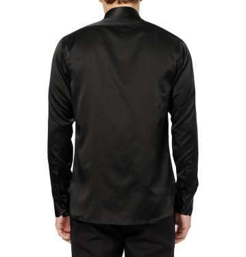 Bib-Front Silk & Cotton-Blend Dress Shirt