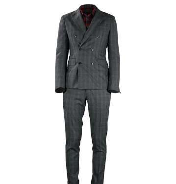 Checked Double Breasted Suit