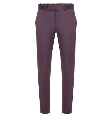 Aubergine Satin Trouser