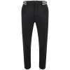 Black Stripe Band Wool Flannel Trouser