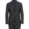 Black Slim Flecked Wool-Blend Suit