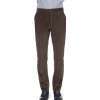 Leather-Trimmed Brushed-Cotton Trouser