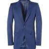 Blue Slim-Fit Wool and Mohair-Blend Jacket