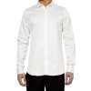 White Collar-Stud Cotton-Twill Shirt