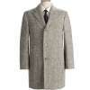 Grey Stripes Wool Top Coat
