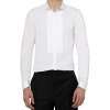 White Slim-Fit Bib-Front Cotton Shirt