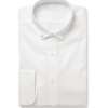 White Collar-Stud Cotton-Twill Shirt