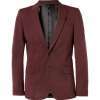 Red Slim-Fit Cotton Suit