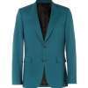 Teal Slim-Fit Wool Suit