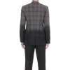 Black Degrade Check Wool Jacket