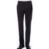 Navy Straight-Leg Wool Trouser