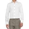 White Slim-Fit Cotton Tuxedo Shirt