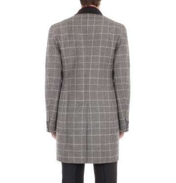 Double Checked Cashmere Coat