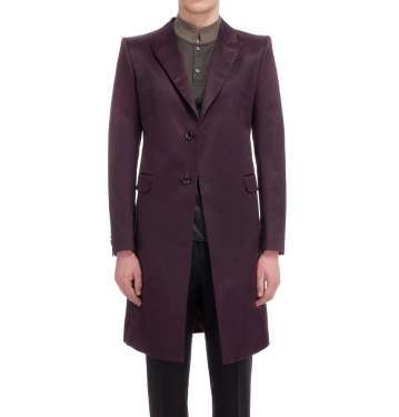 Aubergine Satin Top Caot