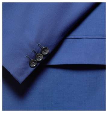 Blue Slim-Fit Wool Blend Suit