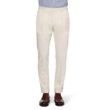 Slim-Fit Brushed Cotton-Blend Trouser
