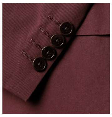 Red Slim-Fit Cotton Suit