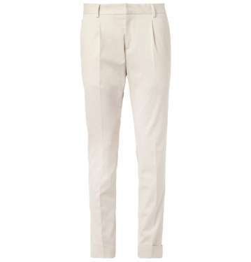 Slim-Fit Brushed Cotton-Blend Trouser