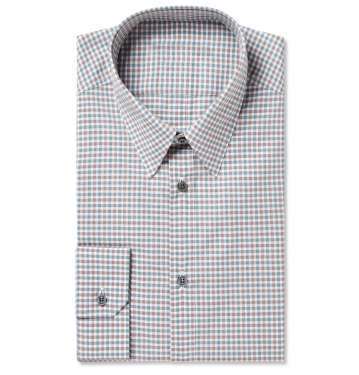 Slim-Fit Check Cotton Shirt