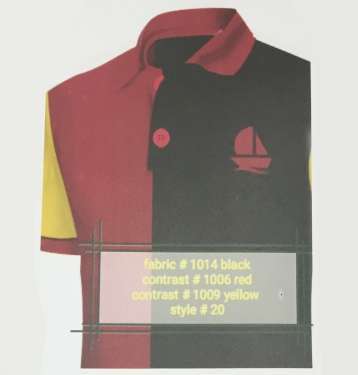 Fabric 1014 Black Contrast 1006 Red Contrast 1009 Yellow Style 20