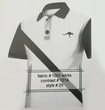 Fabric 1001 White Contrast 1014 Style 29