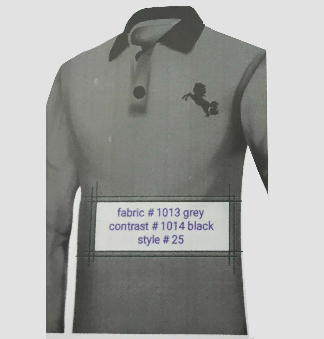 Fabric 1013 Grey Contrast 1014 Black Style 25
