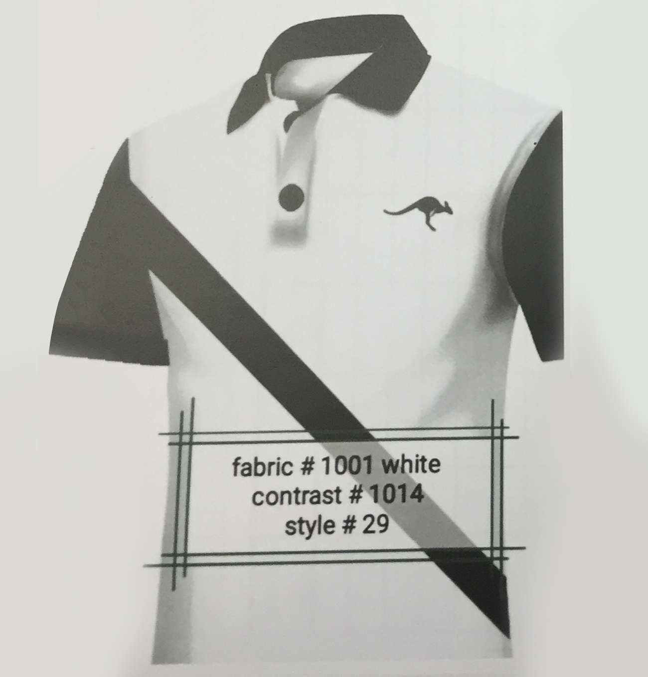 Fabric 1001 White Contrast 1014 Style 29