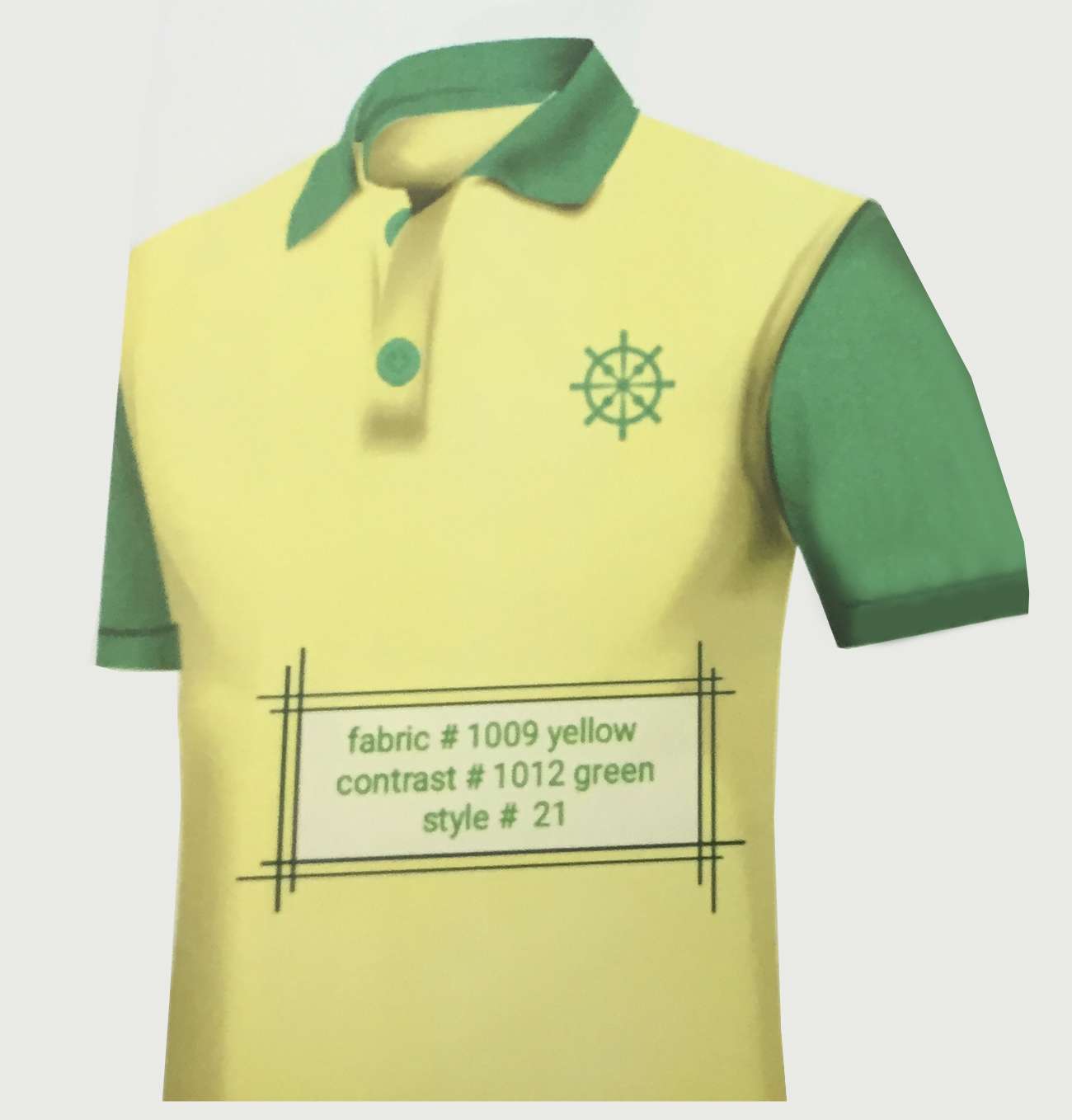 Fabric 1009 Yallow Contrast 1012 Green Style 21