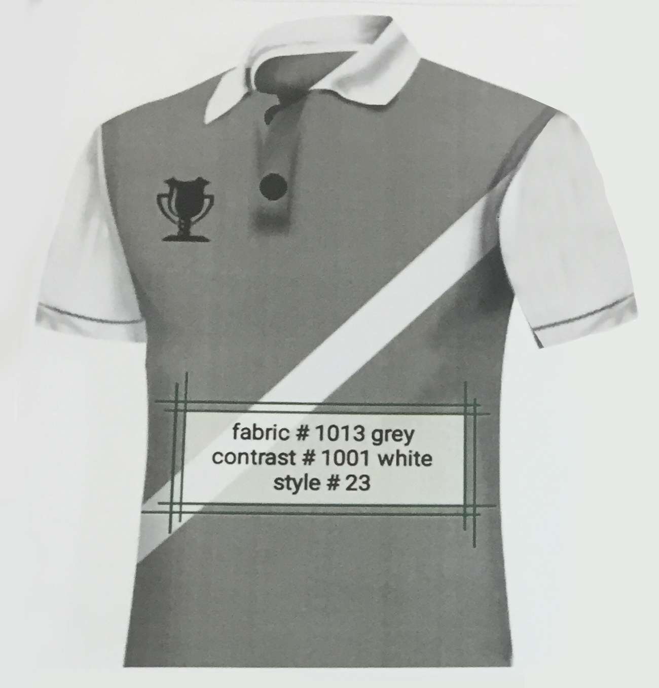 Fabric 1013 Grey Contrast 1001 Whte Style 23