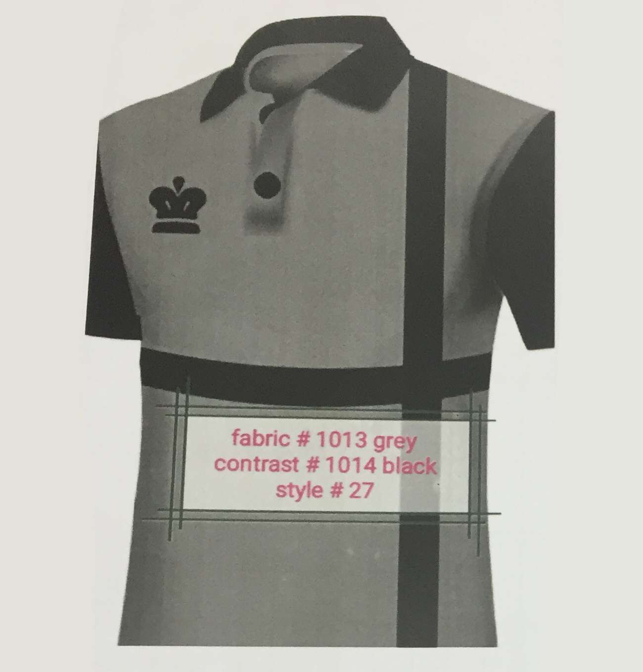 Fabric 1013 Grey Contrast 1014 Black Style 27