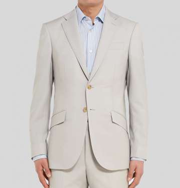 Pale Grey Seishin Slim Fit Wool And Mohair Blend Suit Jacket