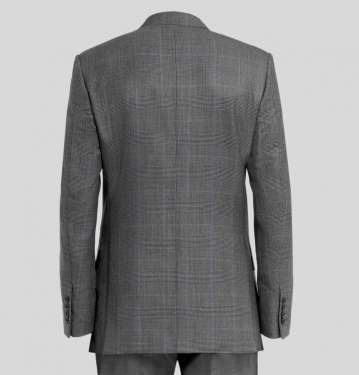 Harry's Grey Double Breasted Prince Of Wales Checked Wool Suit Jacket