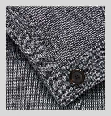 Navy Theobald Unstructured Striped Stretch Cotton Blazer