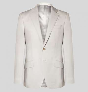 Pale Grey Seishin Slim Fit Wool And Mohair Blend Suit Jacket