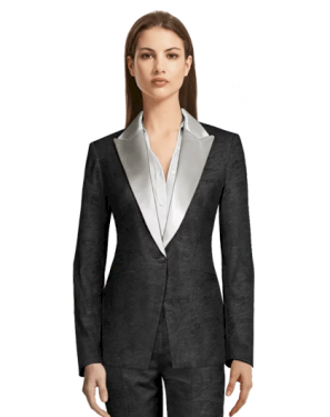 BLack Printed Design Suit