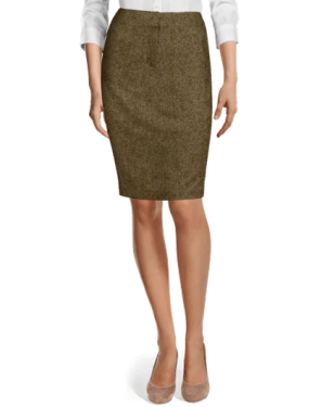 Raw Umber Color MIni Skirt
