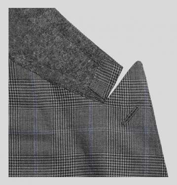 Harry's Grey Double Breasted Prince Of Wales Checked Wool Suit Jacket