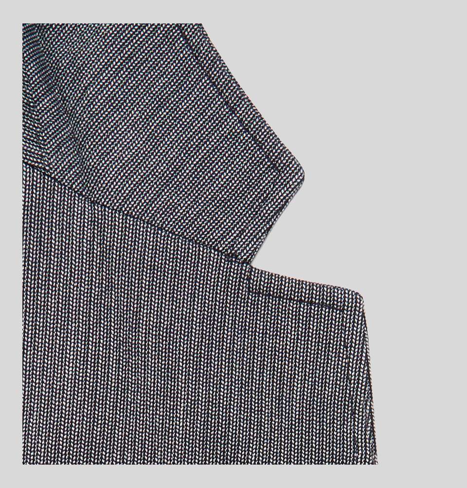 Navy Theobald Unstructured Striped Stretch Cotton Blazer