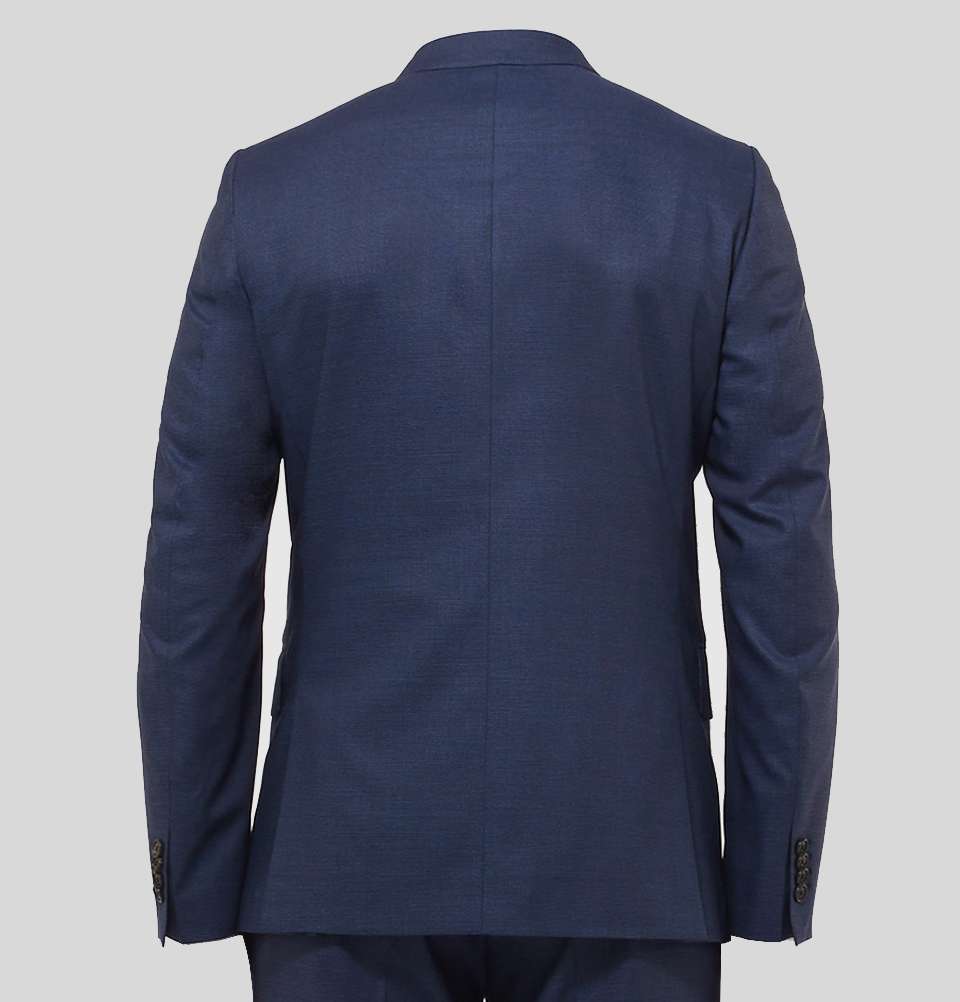 Blue Soho Puppytooth Wool And Silk-Blend Suit Jacket
