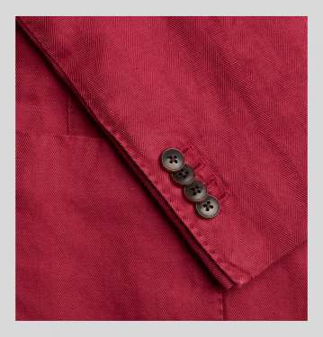 Claret Herringbone Cotton And Linen Blend Blazer