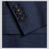Blue Soho Puppytooth Wool And Silk-Blend Suit Jacket