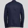 Navy Edgar Slim Fit Unstructured Linen Blazer